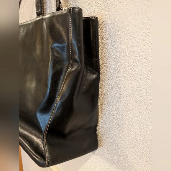 VTG 1990's Carolee Leather Tote - Picture 3 of 14